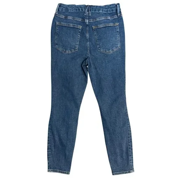 Good American Jeans Good Legs Crop Distressed Skinny Denim Women's Size 12/31 - Picture 2 of 10